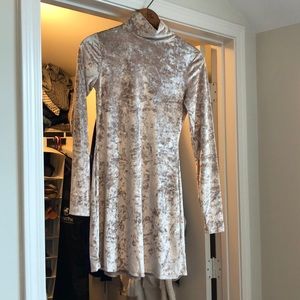 Champagne velvet dress